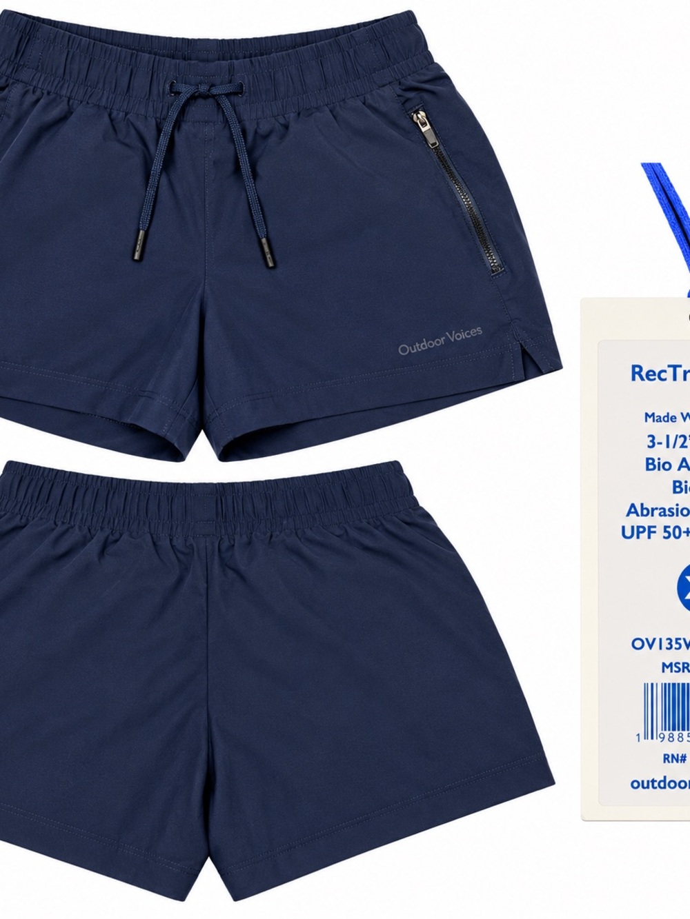Outdoor Voices Navy Athletic RecTrek Womens Shorts